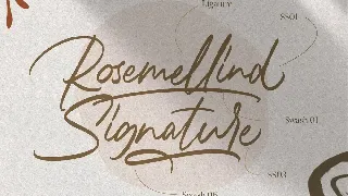 Rosemellind Signature font