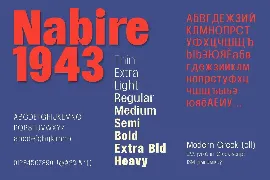 Nabire Grotesk 1943 font