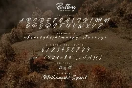 Batteny-Brush Font