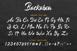 Backabon - Hand lettering Font