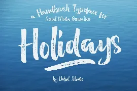 Holidays font