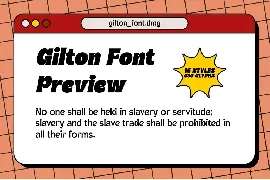 Gilton | Cartoon Font