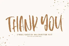 Spring Vacation - Relax Handwritten Font