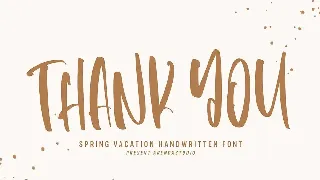 Spring Vacation - Relax Handwritten Font