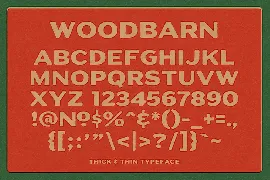 Woodbarn Rough font