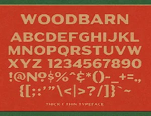 Woodbarn Rough font