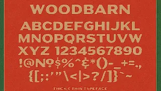 Woodbarn Rough font