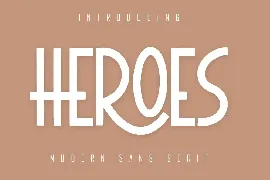 HEROES Sans Serif font