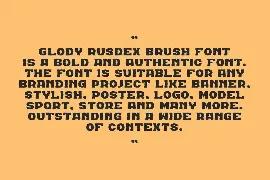 Glody Rusdex Brush font