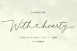 With Hearty - Wedding Heart Script Font