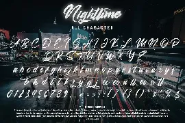 Nighttime - Modern Script Font