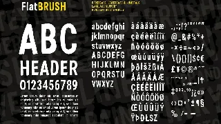 Flat Brush Font