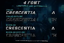 Crescentia - A Futuristic Typeface font