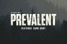 Prevalent - Textured Sans Serif font