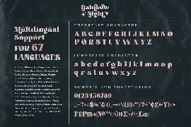 Rainbow Night font