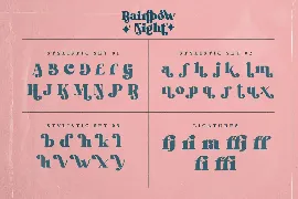 Rainbow Night font