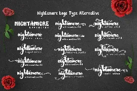 Nightamore - Brush Font