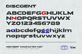 Discgent - Modern Extended Bold Display Sans font