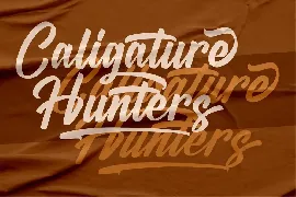 Caligature Hunters Modern Script font