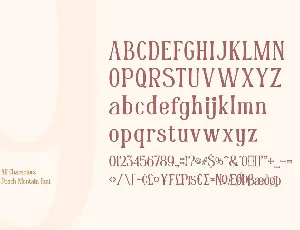 Peach Montain font