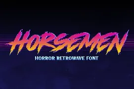 Horsemen - Horror Retrowave Font