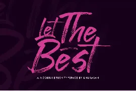 Let The Best font