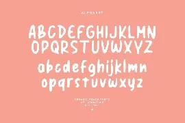 Organic Peach - Blurred Handwritten font