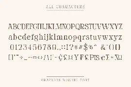 Gracious Bowing font