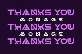 Monage - A Modern Futuristic Font