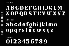 Knight | Display Regular + Oblique font