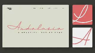 Andalusia a Beautiful Script Font