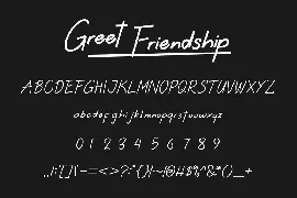 Greet Friendship font