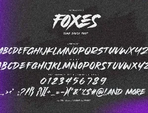 FOXES - Some Brush Font