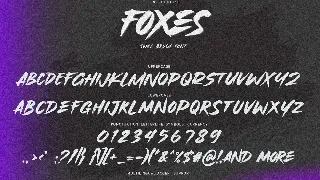 FOXES - Some Brush Font