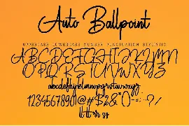 Auto Ballpoint font