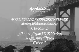 Archolate font