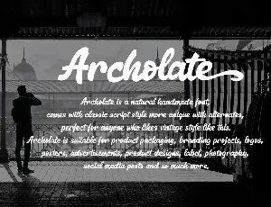 Archolate font