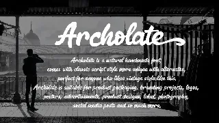 Archolate font