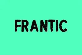 Frantic font