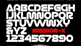 Mission X font