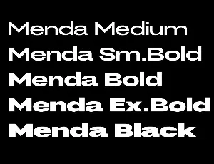 Menda Expanded Font Family