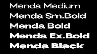 Menda Expanded Font Family