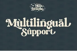 Hola Delight serif font