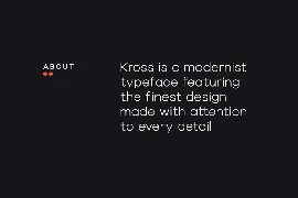 Kross Neue Grotesk - Minimal Sans-Serif Typeface font