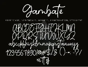 Gambate font