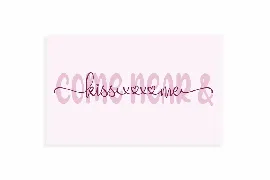 Kiss Hug Love You - A Script Font