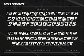 Speed Endurance font