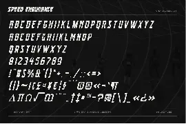 Speed Endurance font