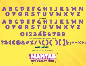 MANTAB - Fun Display Font