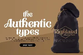 Righlan | Carefully Handcrafted Vintage Display font